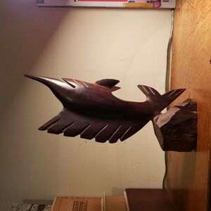 Wooden carved figurine 11in Sculpture